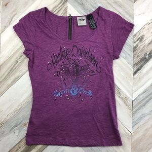 Harley Davidson Spirit & Pride Embellished Top